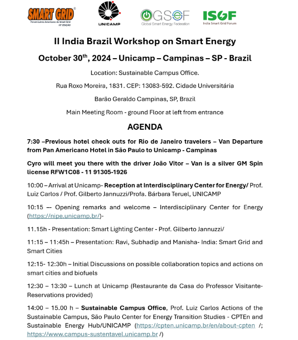 
Fotos do "II India Brazil Workshop on Smart Energy"